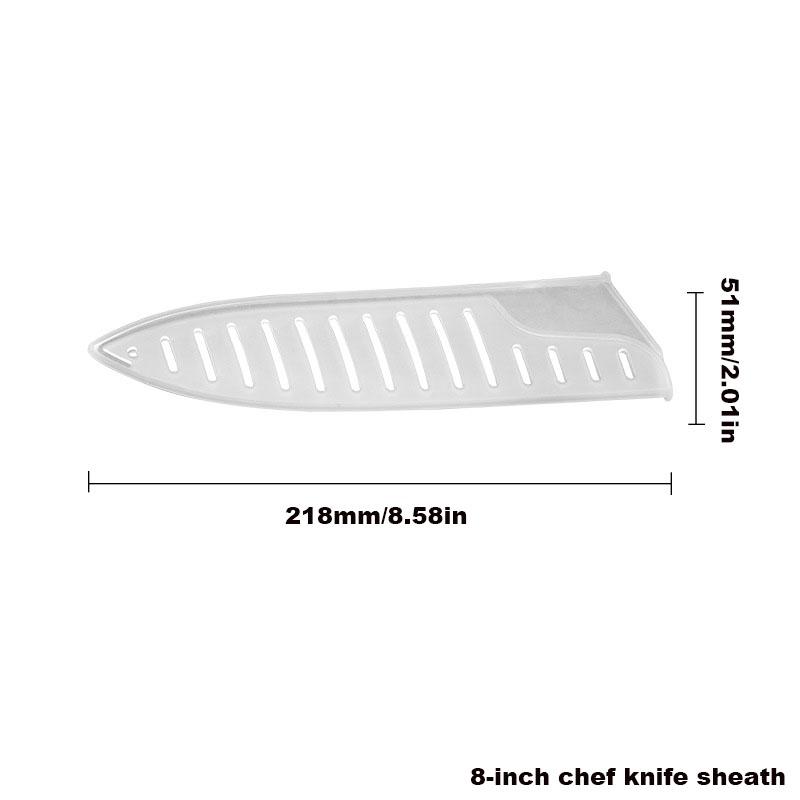 

Прозорий білий пластиковий захист леза кухонного ножа Чохли для ножів Захисна кришка Екологічно чистий матеріал Кухонні аксесуари N