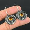 Natural Citrine Gemstone 925 Sterling Silver Drop/Dangle Earrings For Girls