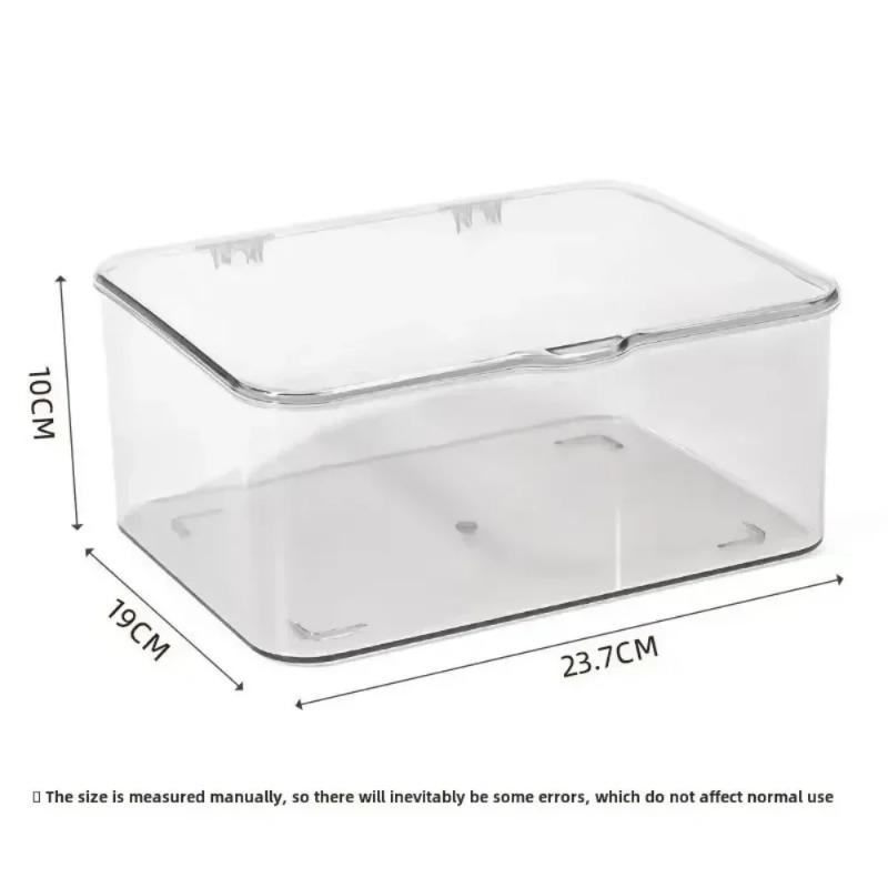 Acrylic Clear Clamshell Storage Organizer Box Multi-Purpose Stationery Essentials For Home Office