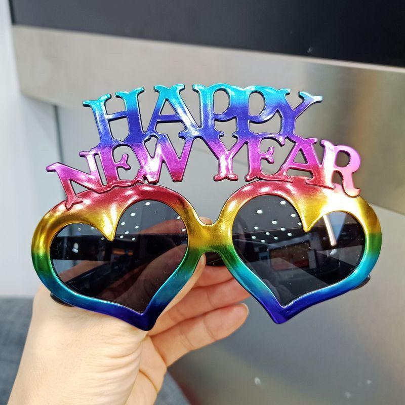 2026  Year'S Eve Party Glasses Multi-Color Fashionable Novelty Eyewear Photo Prop Party Decorations Christmas Gift