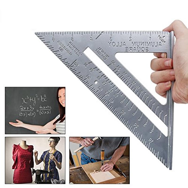 Triangle Ruler Stainless Steel Protractor Miter Carpenter Measurement Tool