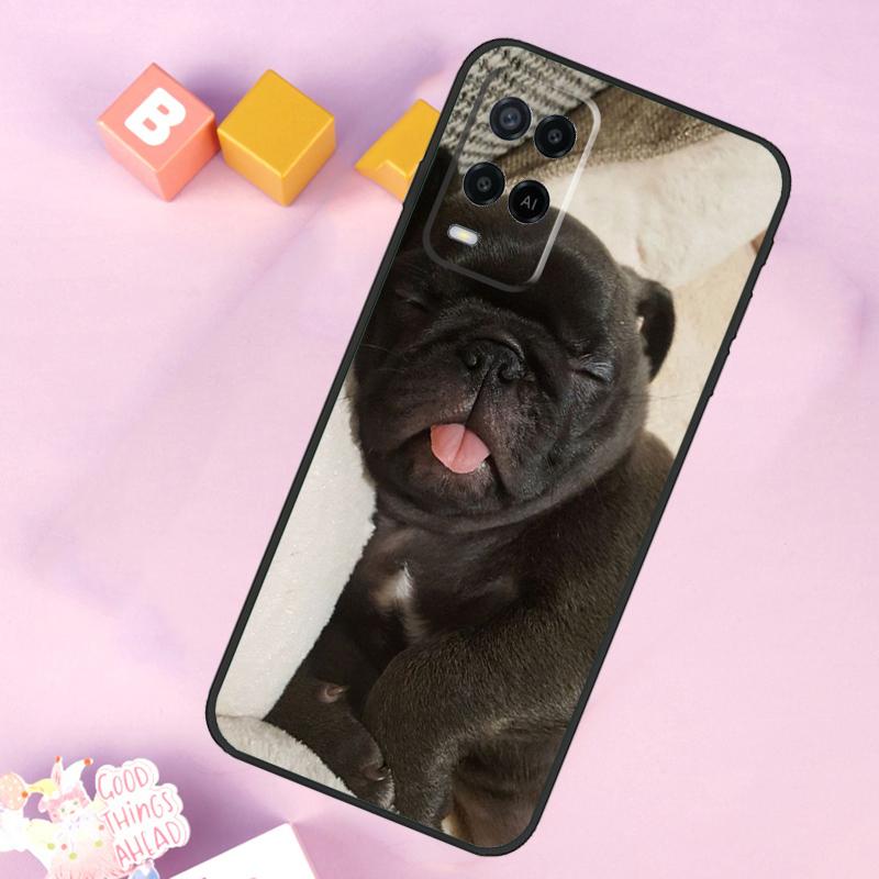 Cute Pug Dog Case For Oppo A6 A5 Pro A15 A16 A76 A96 A17 A57 A98 A58 A78 A18 A38 A54 A74 A94 A40 A60 A80