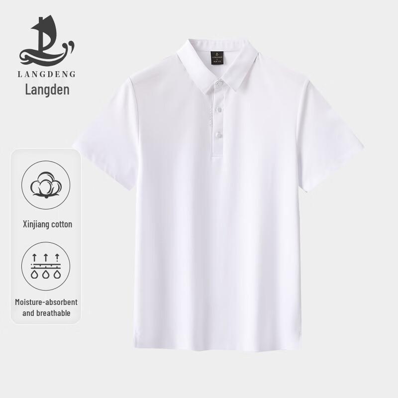 Landeng Men s Cotton Linen Blend Summer Polo Shirt 2XL (185/100A)