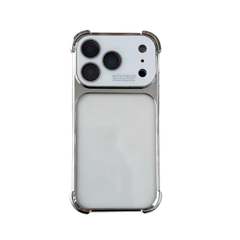 iPhone 17 Pro Case with Large Window & Transparent Back for 16 Pro, Electroplated 15 Pro, and 14 Pro