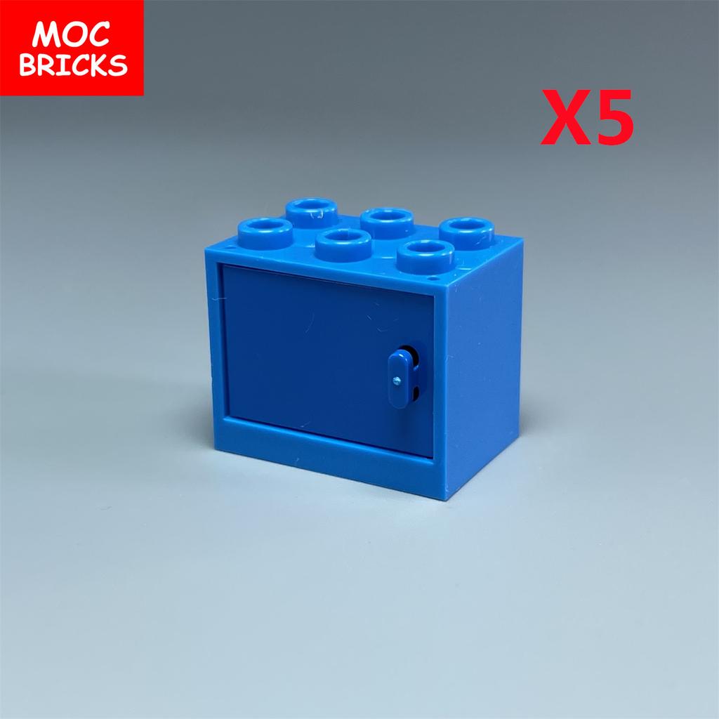 MOC Blocks Box Cupboard Container 2x3x2 Cabinets Assembles Particles 4532 4533 City House Construction Bricks Parts