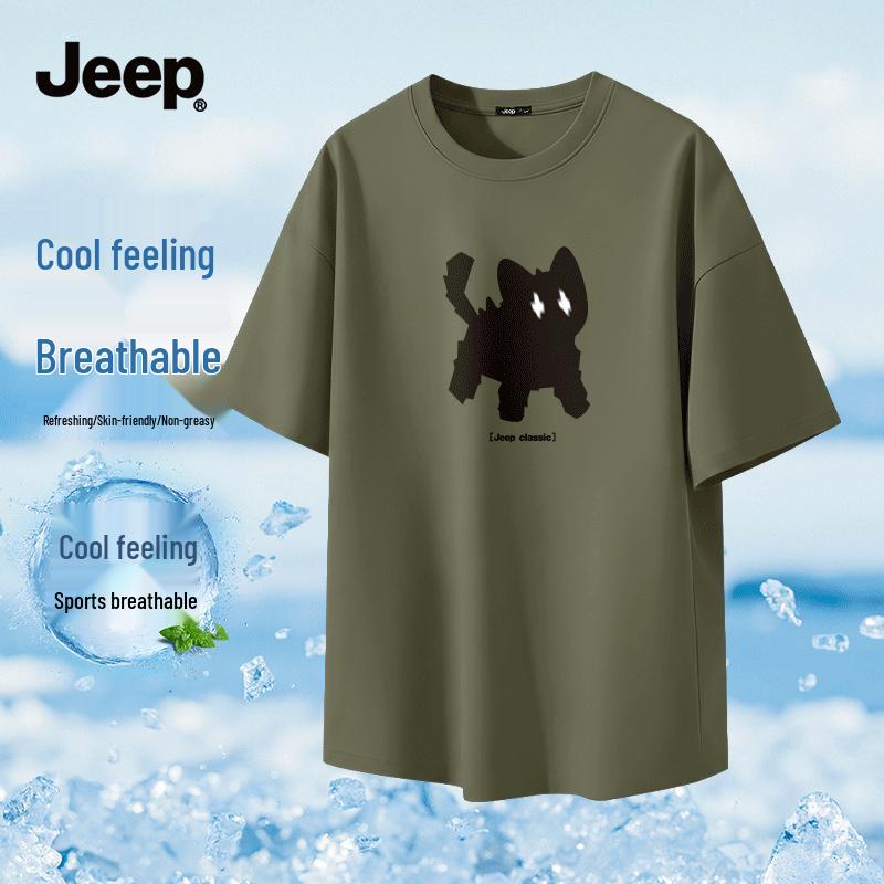 Jeep Men s Summer Outdoor Sports Ice Silk Short Sleeve T-Shirt 4XL