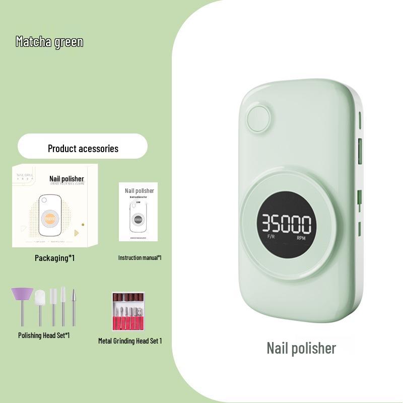 Rechargeable Electric Nail Grinder & Polisher - High-Speed Manicure File & Removal Tool