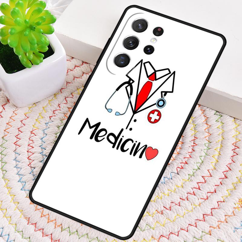 Cute Cartoon Medicine Nurse Doctor Phone Case for Samsung Galaxy note 10 pro S26 Ultra S23 S24 FE S25 S21 S22 PLUS Cove