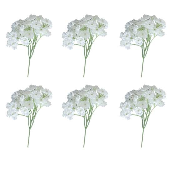 

6 шт. Искусственный цветок Реалистичный Устойчивый к УФ-лучам Искусственный шелковый цветок Домашнее украшение для стола Центральный элемент В помещении На улице Красочный Искусственный цветущий декор