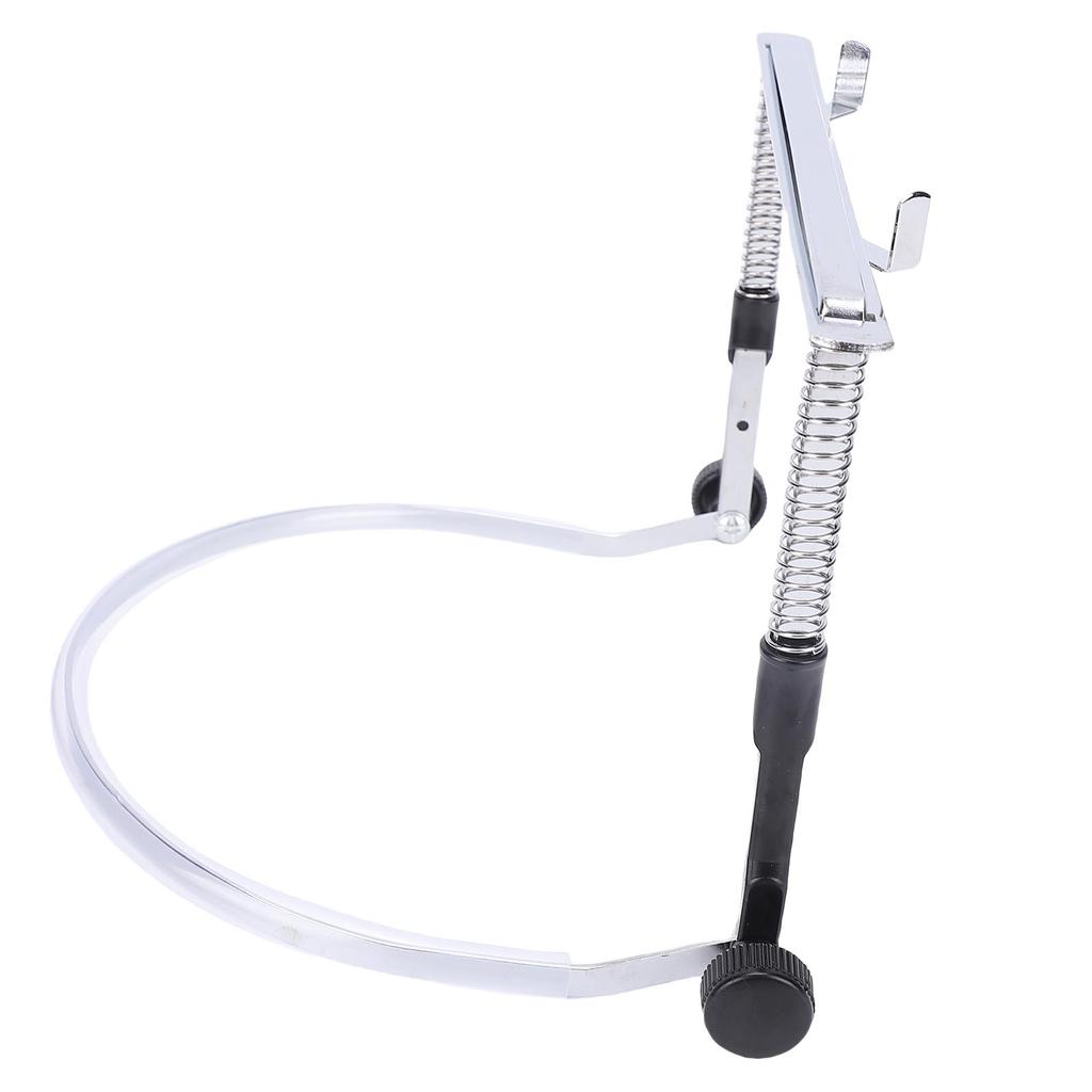 Harmonica Holder Adjustable Alloy Steel Professional Harmonica Neck Holder for 10 Hole 24 Hole Harmonicas Silver with