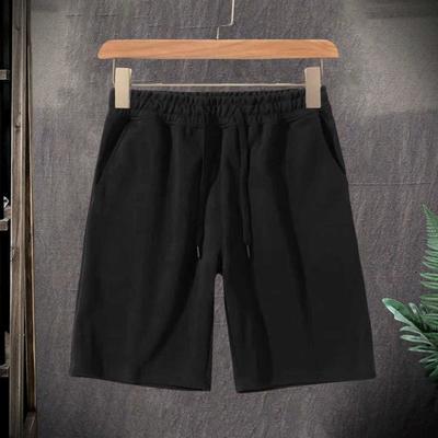 Herren Casual Shorts Einfarbig Regular Fit Kurze Hose mit verstärkten Taschen Verstellbarer Kordelzug Sommershorts