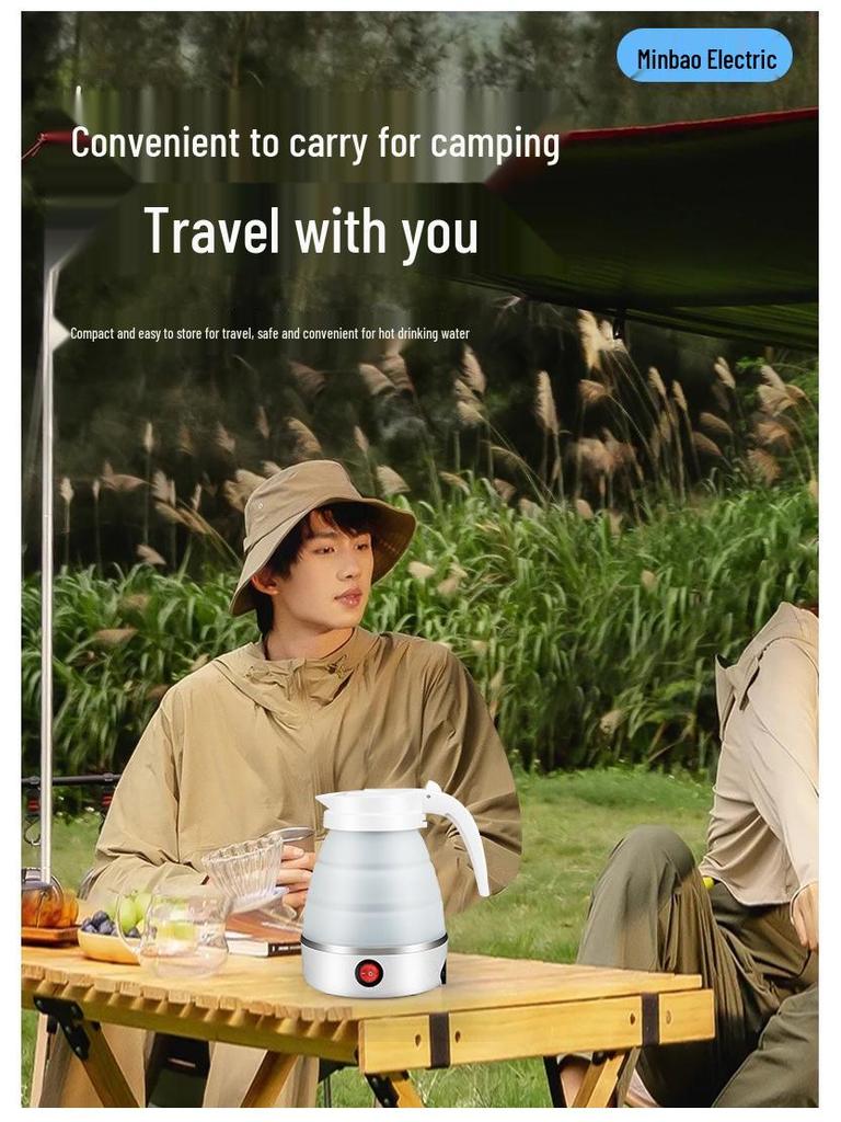 Portable Multi-functional Silicone Electric Folding Kettle for Travel and Dorms