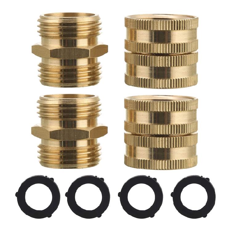

Hose Adapter Male to Male Female to Female Rustproof 3/4 Brass Connector 1