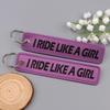 Spanish Embroidery Key Fobs Quotes Key Tags Keychain For Motorcycle Cars Key Holder Chaveiro Friends Gift