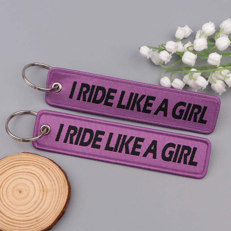 Spanish Embroidery Key Fobs Quotes Key Tags Keychain For Motorcycle Cars Key Holder Chaveiro Friends Gift
