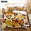 3D Printed Leopard Print Bedding Set Down Quilt Cover With Pillowcase Double Single King Size Soft Anime Design