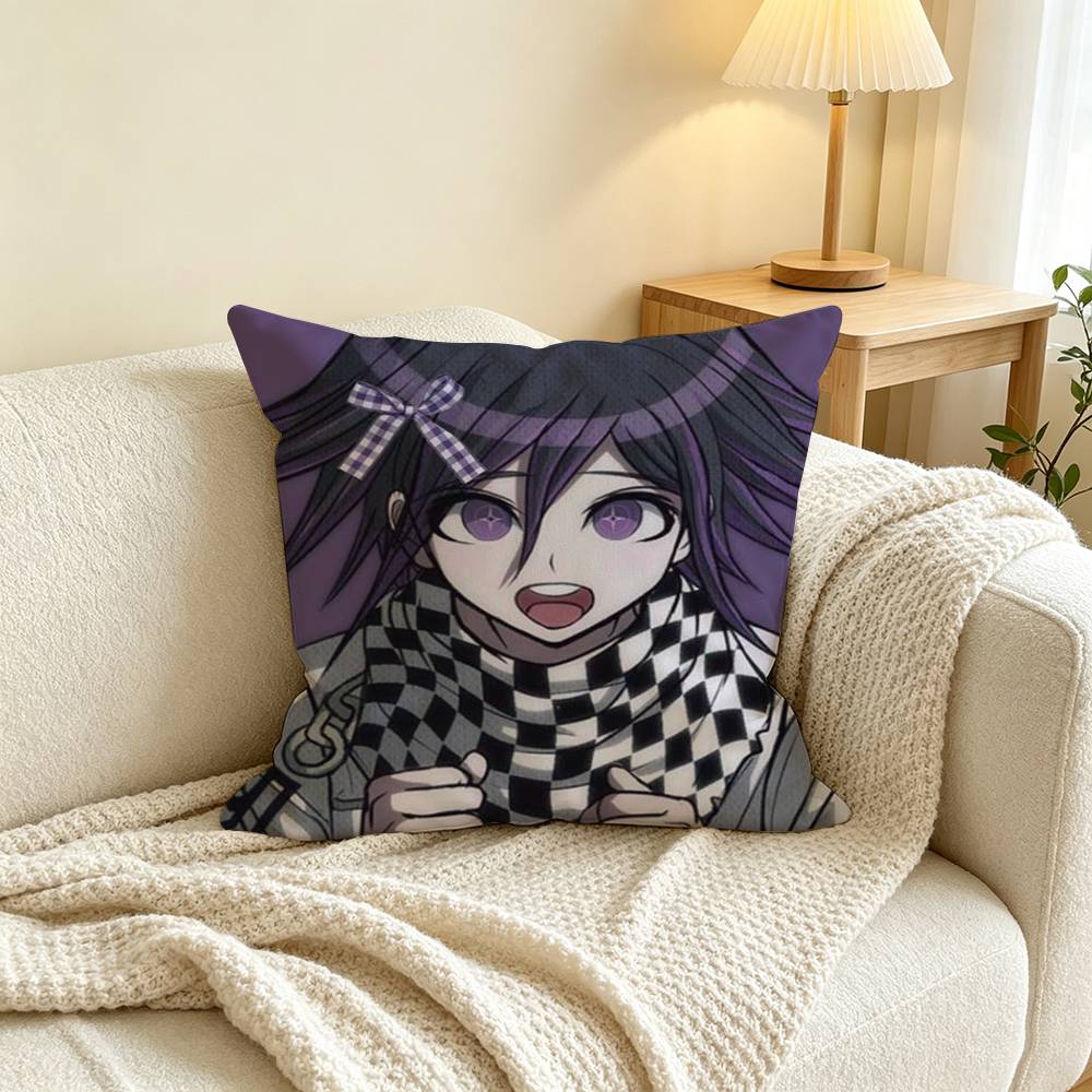 Game Danganronpa Kokichi Oma Square Double-Sided printed Pillow Case Bedroom Bedside Pillow Sofa Cushion Cover