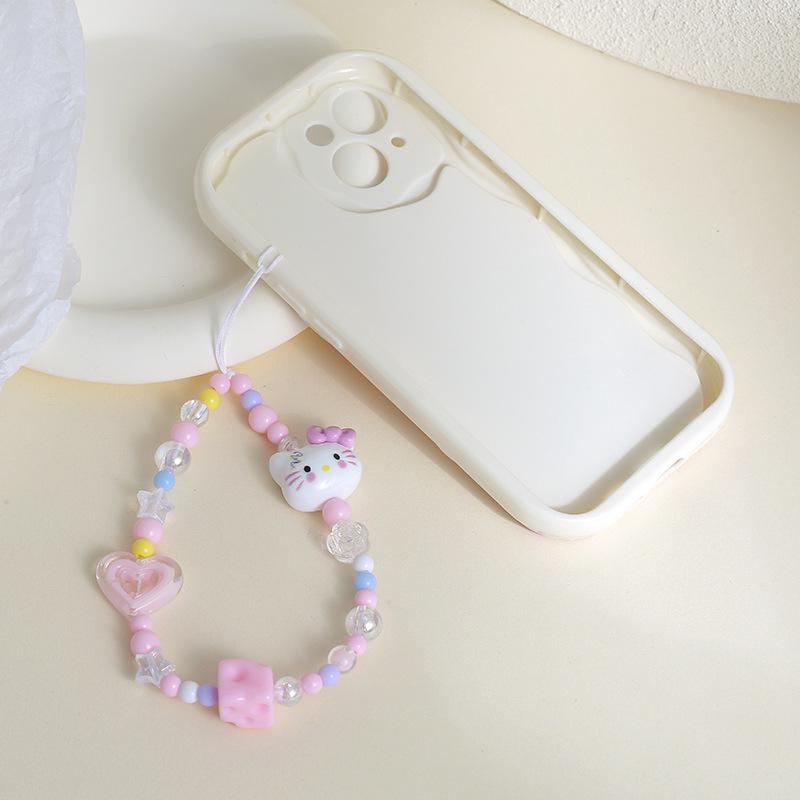Stylish Floral Pearl Beaded Phone Lanyard for Women – Light Luxury, High-End Feel, Anti-Lost Chain
