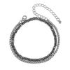 Black Iron Stone Beaded Bracelet: Unisex Trendy Korean Style, Thin Elastic Bangle for Students and Street Fashion