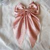 Woman Girls New Bowknot Streamer Hairpin Chiffon Ribbon Barrette Bow Back Head Spring Clip Headwear Fashion Hair Accessories
