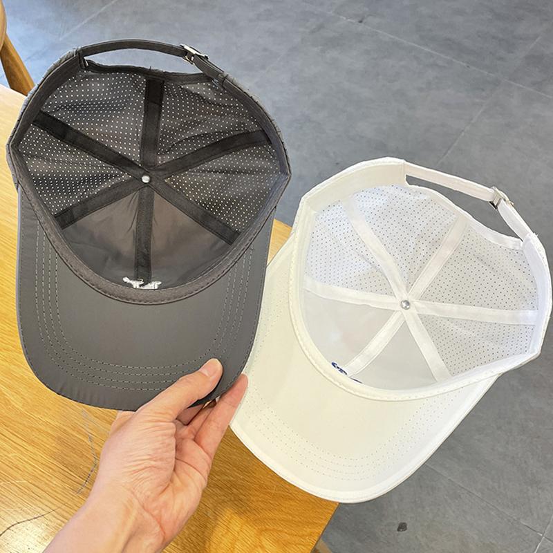 Letter N Embroidery Summer Baseball Cap For Women Men Quick Drying Mesh Breathable Peaked Hat Solid Color Outdoor Sunshade Caps