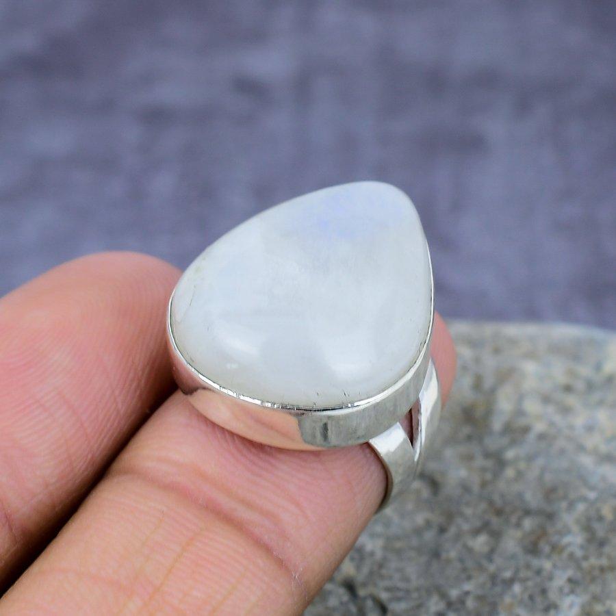 

Радужный лунный камень драгоценный камень ручной работы стерлингового серебра 925 пробы ювелирные изделия всех размеров