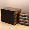 Vintage Buchbox Organizer Mit Holzdesign Für Bürodekoration Und Schmuckaufbewahrung