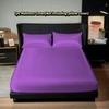 Bed Cover Waterproof Mattress Cover Solid Color Satin Silk Matress Protector Dust Proof Breathable Mattress Pad Household