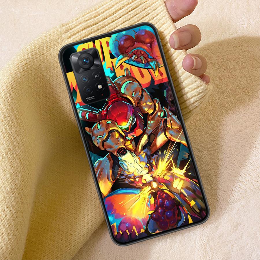 Game M-METROID Phone Case For Redmi Note 13 14 15 Pro Plus 12 13C 12C 15C 9 10 10C 9T 9C 9A TPU Soft Cover Clear Cell Cases Shoc