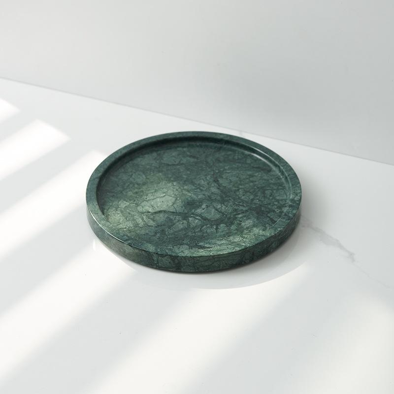 Round Travertine Tray Natural Stone Jewelry
