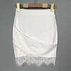 Dongdaemun Sexy Lace Trim High Waist Slimming Mini Skirt for Women