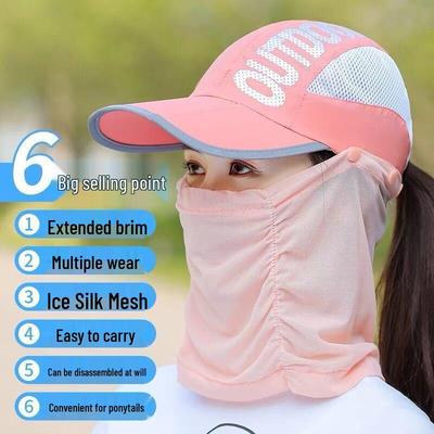 Damen UV-Schutz Sonnenhut mit Gesichts- und Nackenschutz für Outdoor-Aktivitäten