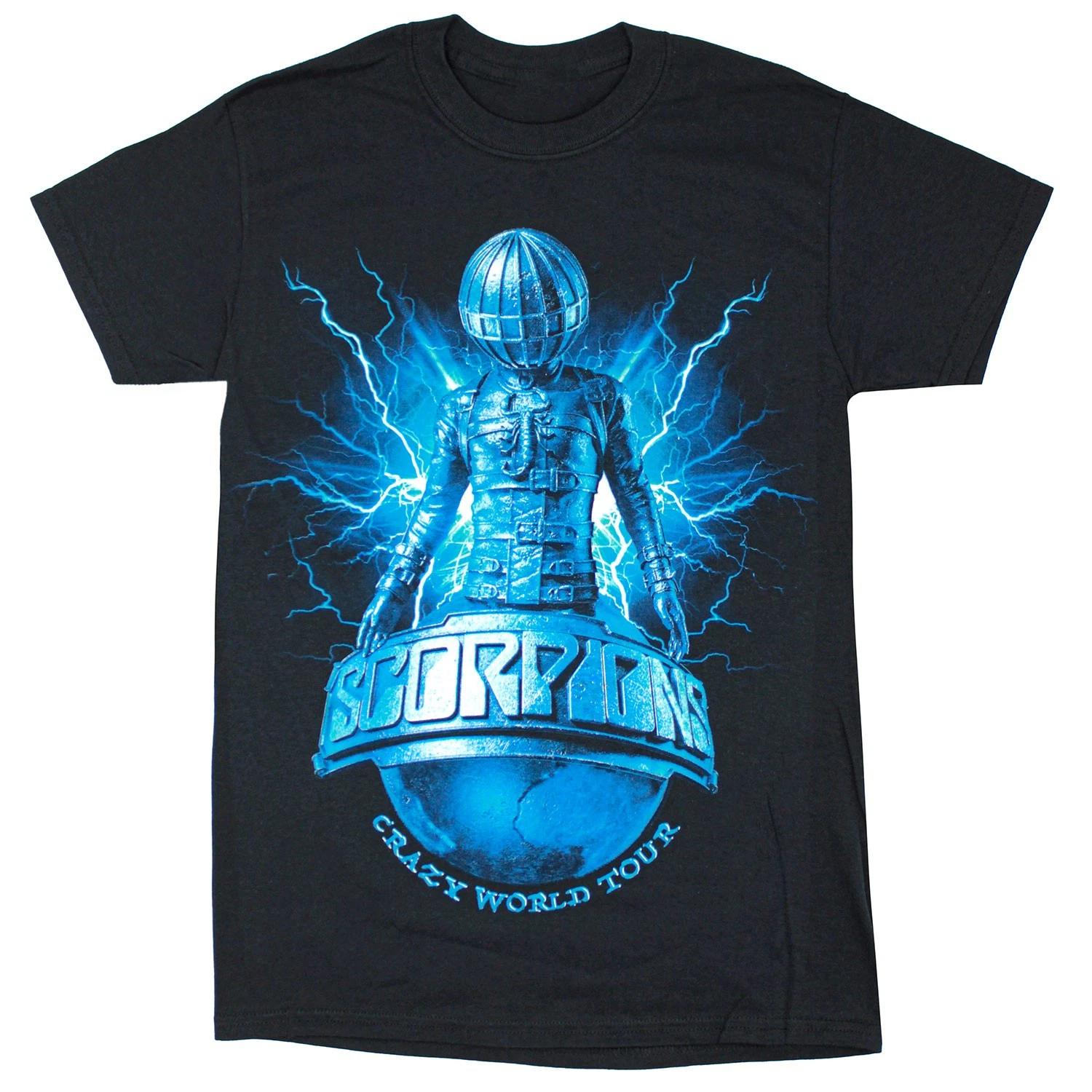 Men s Scorpions Crazy World Tour 2017 City Info Reading PA - Beograd T-shirt XXXL