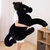 Big Size Cool Black Horse Throw Pillow Classic Horses Plush Toy Sofa Cushion Sleeping Companion Doll Home Decor Boy Gift