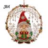 Decorative Acrylic Craft Christmas Faux Diamond Art Suncatcher, 2D Flat Window Hanging Ornament, Seasonal Home Accents Beaded Pattern Holiday