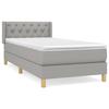 3130465 vidaXL Lit à sommier tapissier avec matelas Gris clair 80x200 cm Tissu