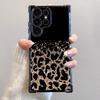 Koreanische Süße Leopardenmuster Beschichtung Handyhülle für Samsung Galaxy S26 S25 Ultra S24 S23 S21 S20 FE Plus A36 A55 A54 A53 A35 Hülle