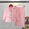 Cozy Coral Fleece Pajamas Set for Kids - Flannel Homewear for Winter