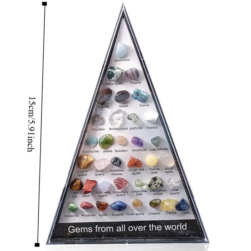 Gemstones Natural Crystal Rock Collection 36 Ore Raw Stone Ornament  Teaching Specimen