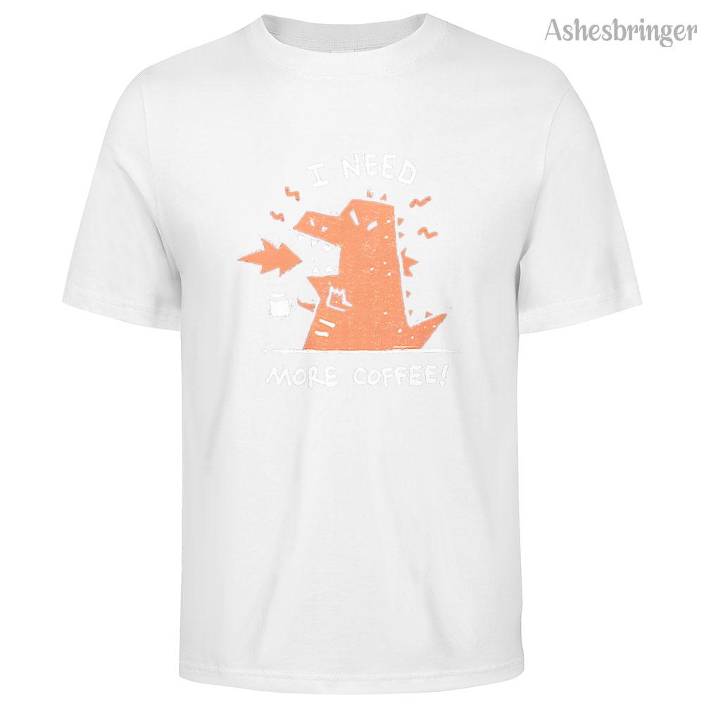 Mens Cotton I Need Coffee Graphic Funny T Shirt Street Casual Style Tee for Men and Women