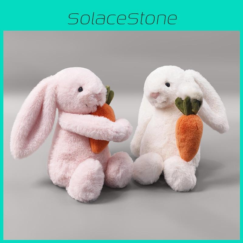 Easter Bunny Plush Toy With Floppy Ears And Carrot For Kids Nursery Decor