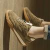 Light luxury shoes new autumn retro sports casual running board shoes leather thick-soled Forrest Gump shoes