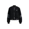 Sportswear Sherpa Fleece Full-Zip Stand Collar Long Sleeve Jacket Men Black HY2812