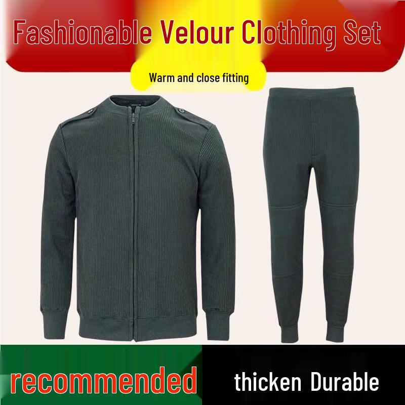 

Men s Military Green Fleece Thermal Underwear Set 170/92-96