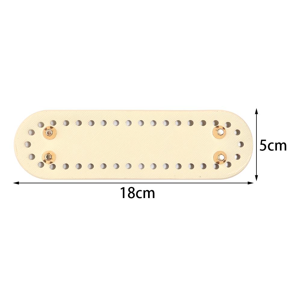 

Round Oval Bottom Beige PU Leather Bag Base With Holes For DIY Handmade Knitted Bag Crochet Bag Universal Bottom Accessories