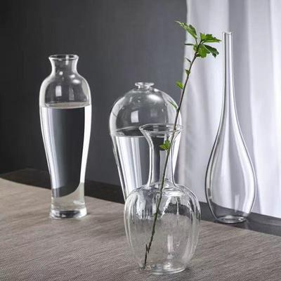Zeitgenössische Glas-Knospenvasen Zen-Heimdekor Transparente zylinderförmige Vase für einästige Ikebana-Arrangements Tischaufsatz