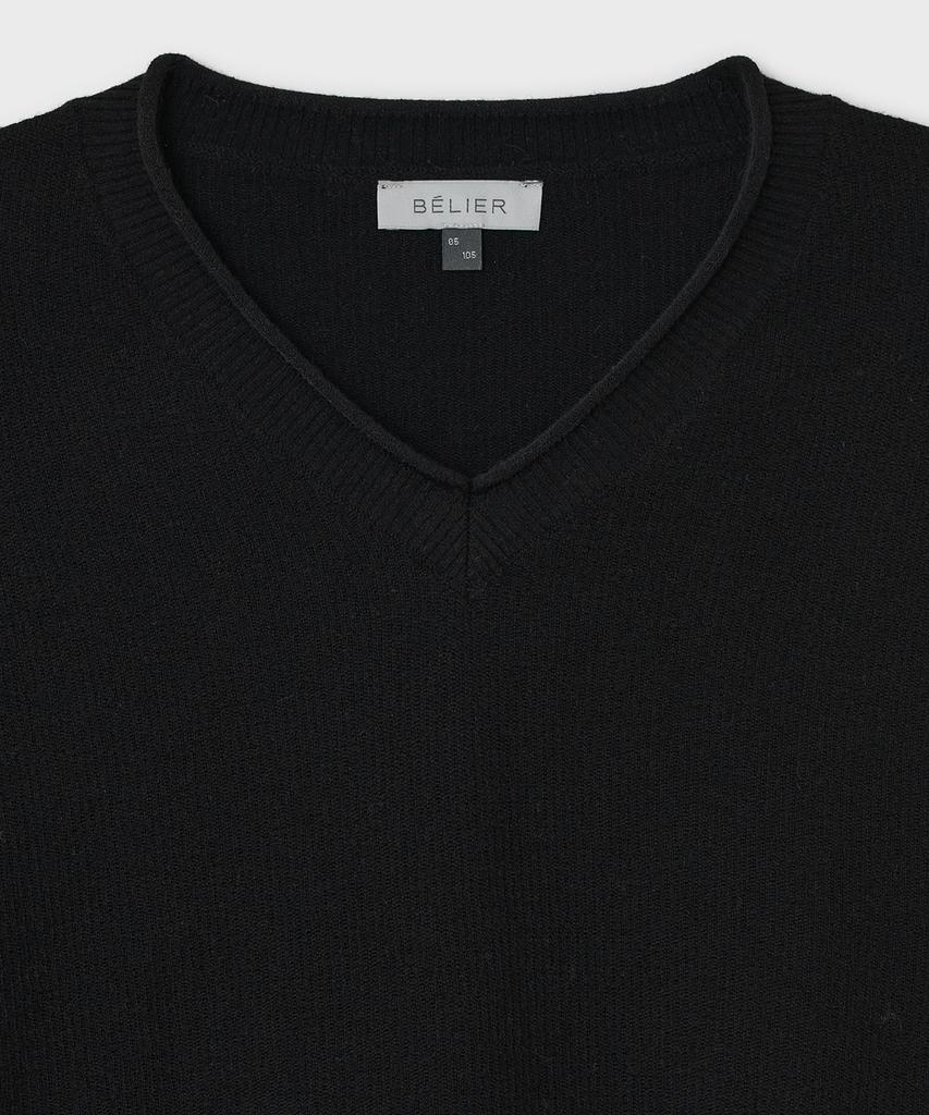 Bellie City V-Neck Sweater - Black