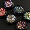Mixed Colorful Pearl Willow Ding Jewelry with Irregular Small Beads Sparkling Nail Art Decoration DIY Mermaid Nails Products Set