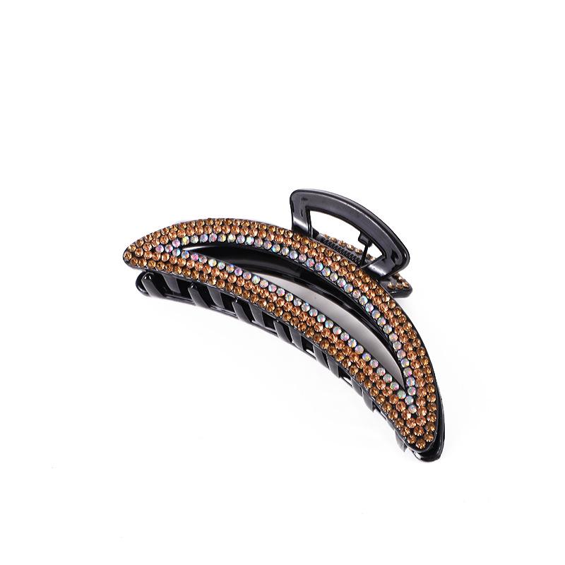 Elegant Rhinestone Diamond-Studded Shark Clip for Women