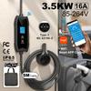 Type2 16A 3.5KW Electric Vehicle Charger Multiple Protections Car Charging Station Portable EV Charger